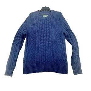 Vintage American Eagle Blue‎  Cable Knit Fisherman Sweater Men's